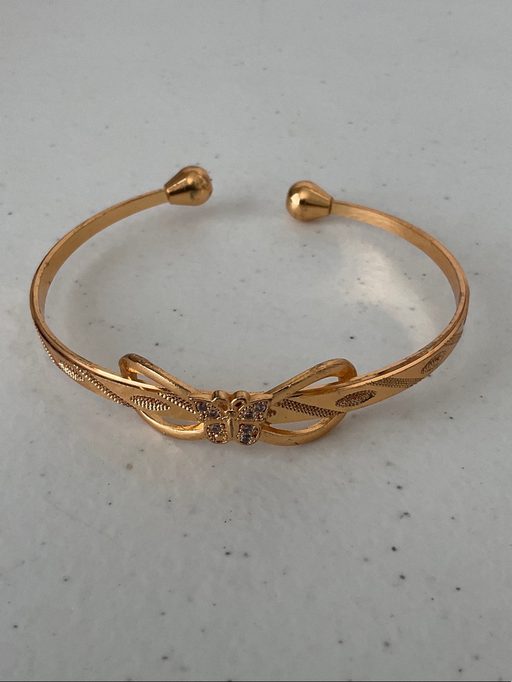 Gold Plated Butterfly Cuff Bracelet